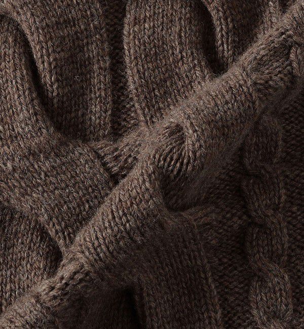 SHIPS for women「【SHIPS別注】WRAPINKNOT:ハイネック ショート スリーブ ケーブル」|ニット・セーター|