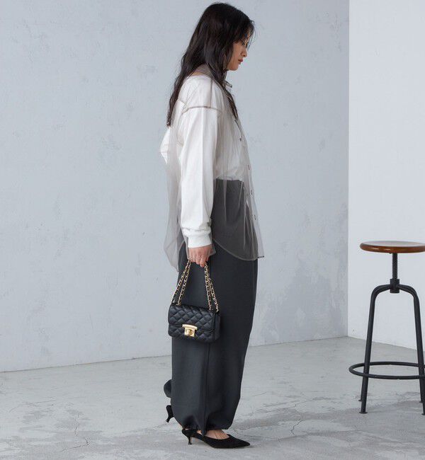 SHIPS for women「〈手洗い可能〉チュール ビッグ シャツ ◇」|シャツ・ブラウス|