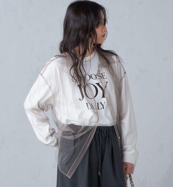 SHIPS for women「〈手洗い可能〉チュール ビッグ シャツ ◇」|シャツ・ブラウス|