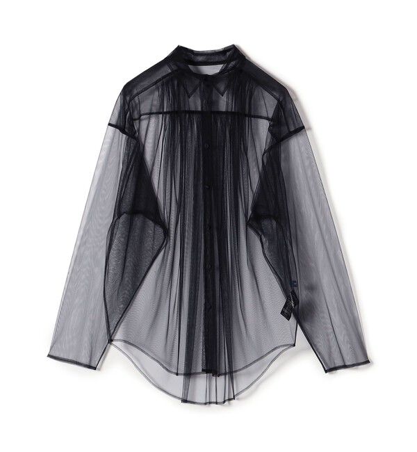 SHIPS for women「〈手洗い可能〉チュール ビッグ シャツ ◇」|シャツ・ブラウス|