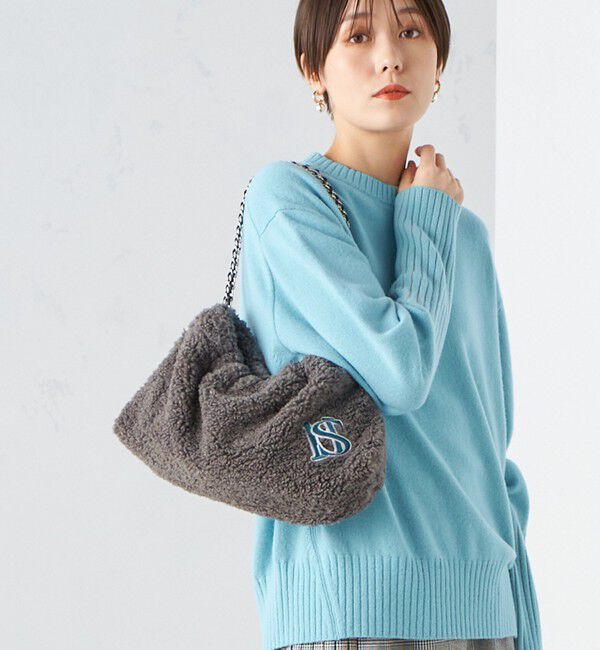 SHIPS for women「チェーン ボア バッグ」|ショルダー・メッセンジャー|グレー