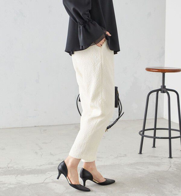 SHIPS for women「〈手洗い可能〉フクレ ジャカード テーパード パンツ」|その他|