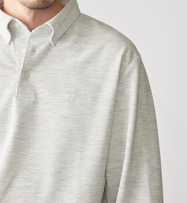 SHIPS「【WEB限定】SHIPS: 吸水速乾・UVケア Drymix（R）ワンポイントロゴ ボタンダウン 長袖ポロシャツ」|ポロシャツ|