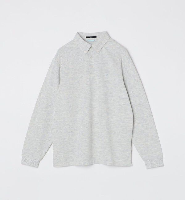 SHIPS「【WEB限定】SHIPS: 吸水速乾・UVケア Drymix（R）ワンポイントロゴ ボタンダウン 長袖ポロシャツ」|ポロシャツ|