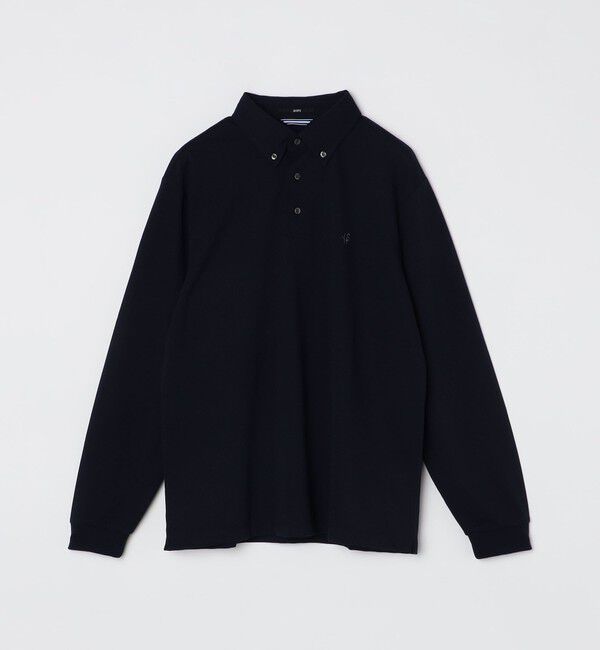 SHIPS「【WEB限定】SHIPS: 吸水速乾・UVケア Drymix（R）ワンポイントロゴ ボタンダウン 長袖ポロシャツ」|ポロシャツ|