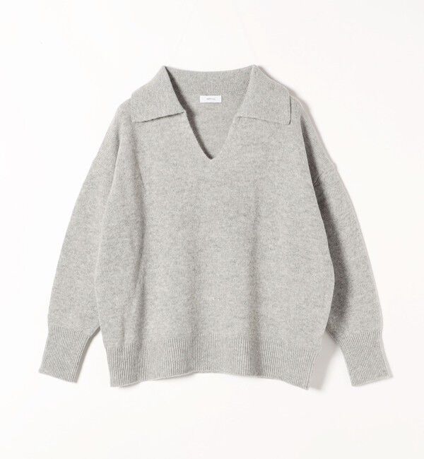 SHIPS any「【WEB限定】SHIPS any: 〈手洗い可能〉AQUA カシミヤ ミックス スキッパー カラー プルオーバー」|ニット・セーター|