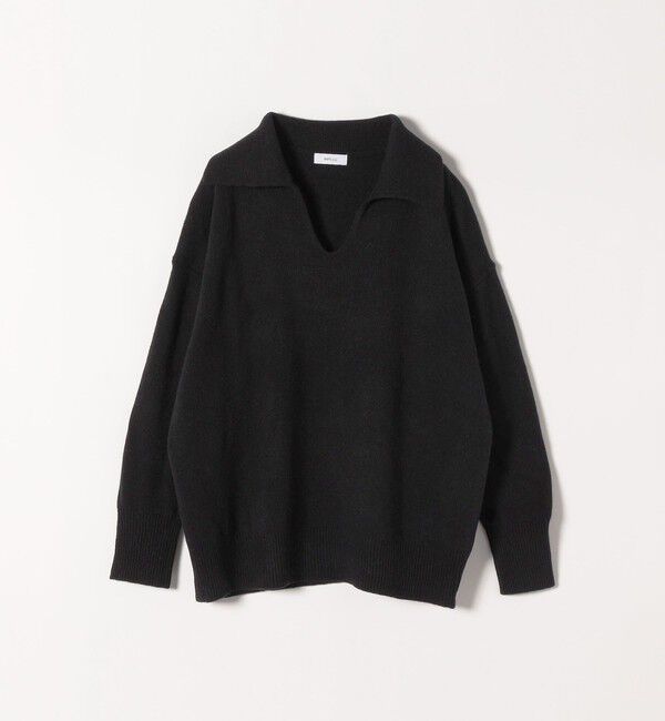 SHIPS any「【WEB限定】SHIPS any: 〈手洗い可能〉AQUA カシミヤ ミックス スキッパー カラー プルオーバー」|ニット・セーター|