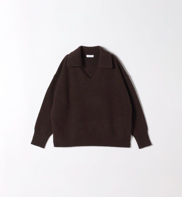 SHIPS any「【WEB限定】SHIPS any: 〈手洗い可能〉AQUA カシミヤ ミックス スキッパー カラー プルオーバー」|ニット・セーター|