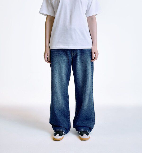 SHIPS「City Ambient Products: 12オンス ストレート バギー デニム パンツ」|デニム|ロイヤルブルー