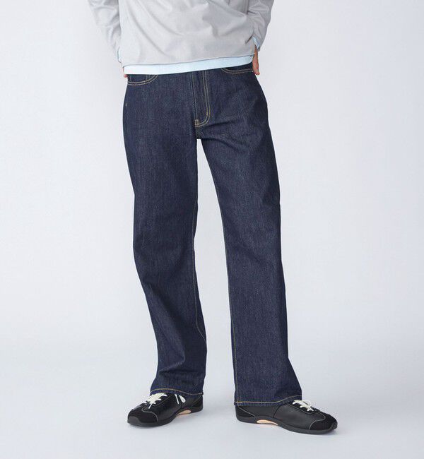 SHIPS「City Ambient Products: 12オンス ストレート バギー デニム パンツ」|デニム|ネイビー