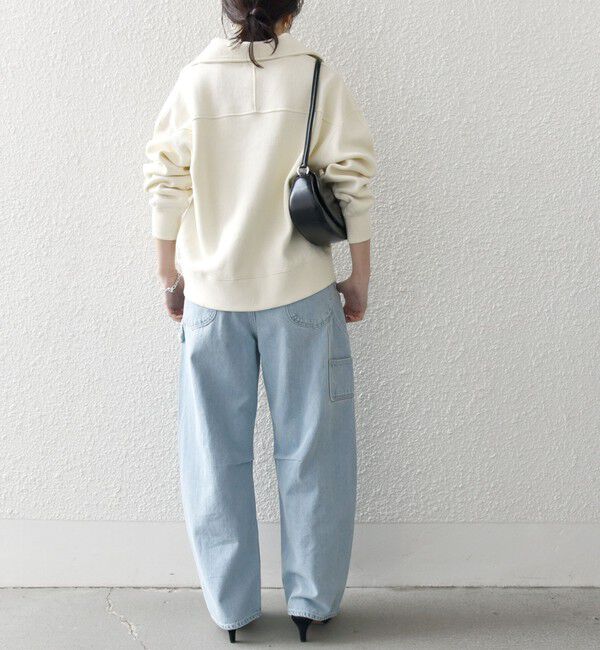 SHIPS any「SHIPS any:〈手洗い可能〉サカリバ スナップ スタンドカラー ブルゾン カットソー」|Tシャツ・カットソー|