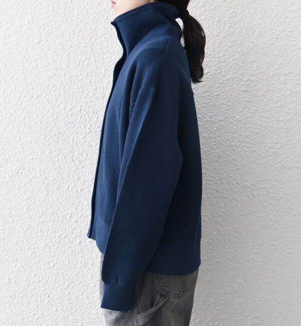 SHIPS any「SHIPS any:〈手洗い可能〉サカリバ スナップ スタンドカラー ブルゾン カットソー」|Tシャツ・カットソー|