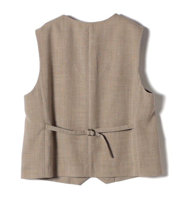 SHIPS for women「〈手洗い可能〉Asami 麻調合繊 ショート ジレ」|ベスト・ジレ|