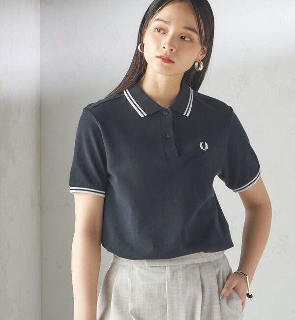 SHIPS for women「《一部追加予約》FRED PERRY:G3600 TWIN TIPPED SHIRTS」|ポロシャツ|ブラック