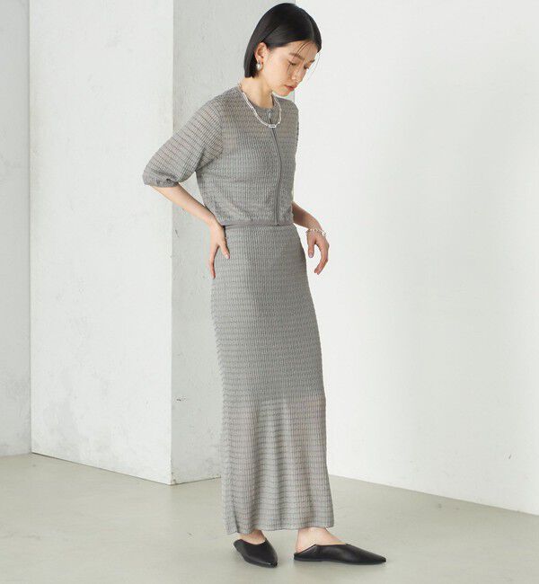 SHIPS for women「《予約》Wai＋:ジャカード シアー スカート」|スカート|