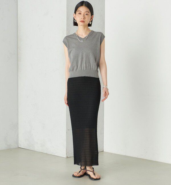 SHIPS for women「《予約》Wai＋:ジャカード シアー スカート」|スカート|