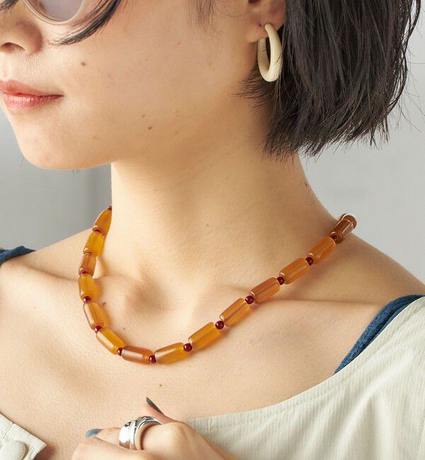 SHIPS for women「レクタングル ビーズ ネックレス」|ネックレス|