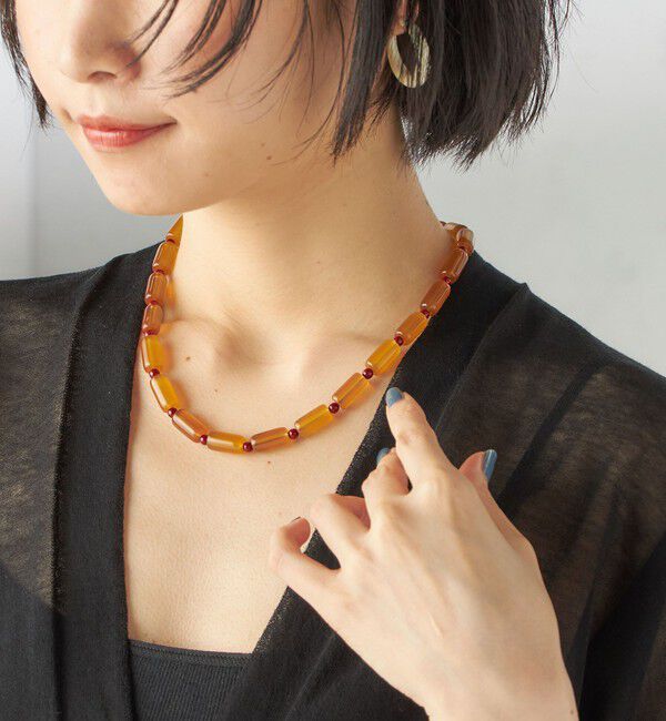 SHIPS for women「レクタングル ビーズ ネックレス」|ネックレス|