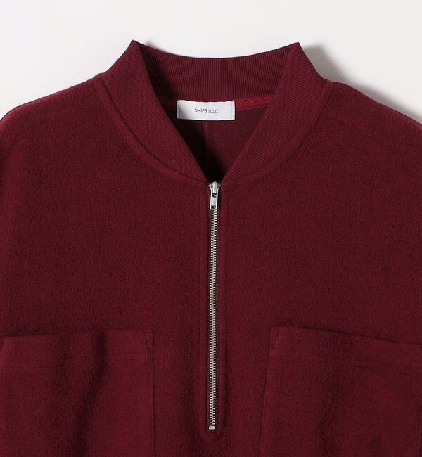 SHIPS any「SHIPS any:〈洗濯機可能〉フリース ライク ハーフジップ ポケット プルオーバー」|Tシャツ・カットソー|