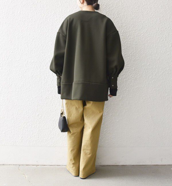 SHIPS any「【WEB限定】SHIPS any:〈洗濯機可能〉ダンボール コクーン ノーカラー コート」|ノーカラージャケット|