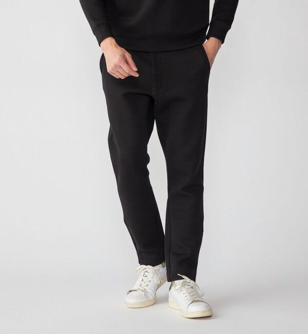 SHIPS「【WEB限定】SHIPS:  コットン ポリ ダブル ニット イージーパンツ (セットアップ対応)」|その他|ブラック