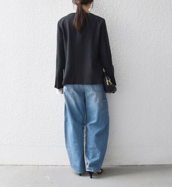 SHIPS any「《予約》SHIPS any:〈洗濯機可能〉シャーク ノーカラー ジャケット」|ノーカラージャケット|