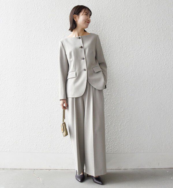 SHIPS any「《予約》SHIPS any:〈洗濯機可能〉シャーク ノーカラー ジャケット」|ノーカラージャケット|