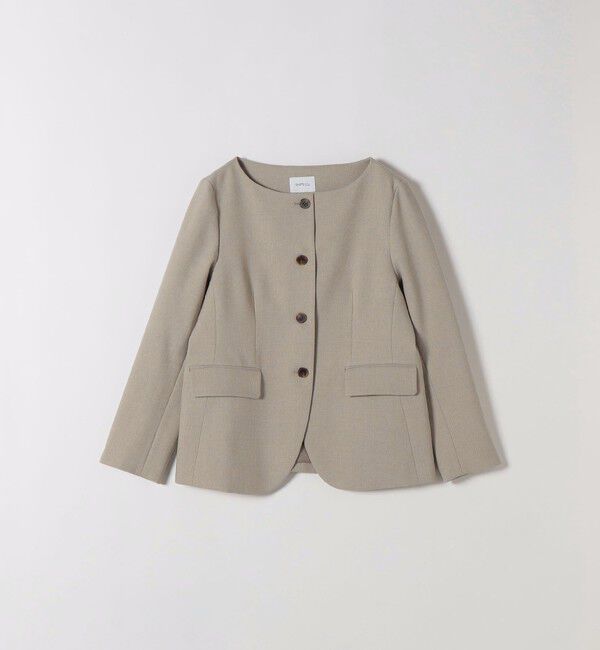 SHIPS any「《予約》SHIPS any:〈洗濯機可能〉シャーク ノーカラー ジャケット」|ノーカラージャケット|