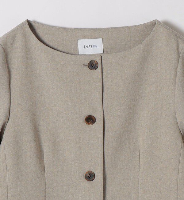 SHIPS any「《予約》SHIPS any:〈洗濯機可能〉シャーク ノーカラー ジャケット」|ノーカラージャケット|