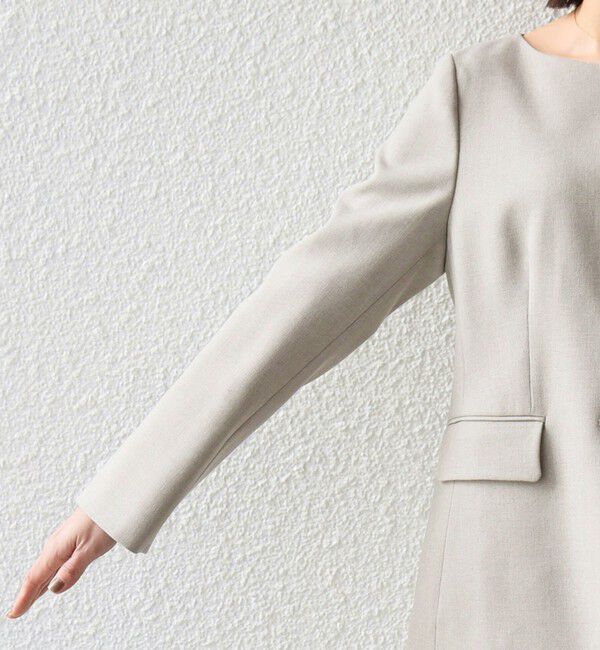 SHIPS any「《予約》SHIPS any:〈洗濯機可能〉シャーク ノーカラー ジャケット」|ノーカラージャケット|