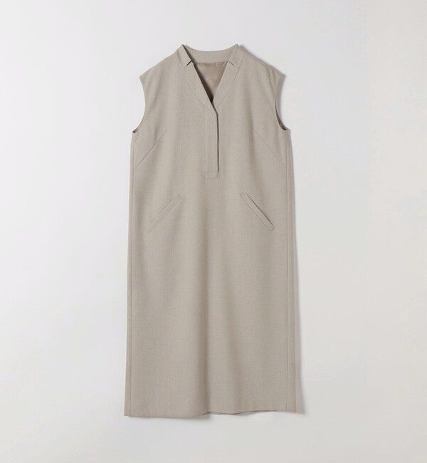 SHIPS any「《予約》SHIPS any:〈洗濯機可能〉シャーク Vネック Iライン ロング ワンピース」|ワンピース|