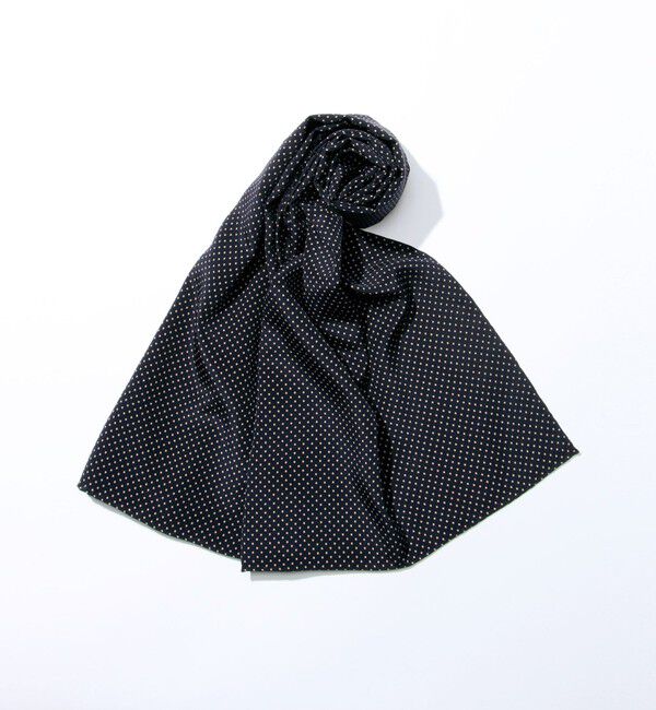 TOMORROWLAND GOODS「TOMORROWLAND シルク ドットストール」|ストール|ネイビー系