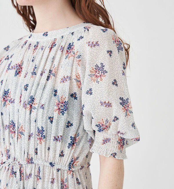 SOULEIADO「コットンジョーゼット シャーリングワンピース」|ワンピース|