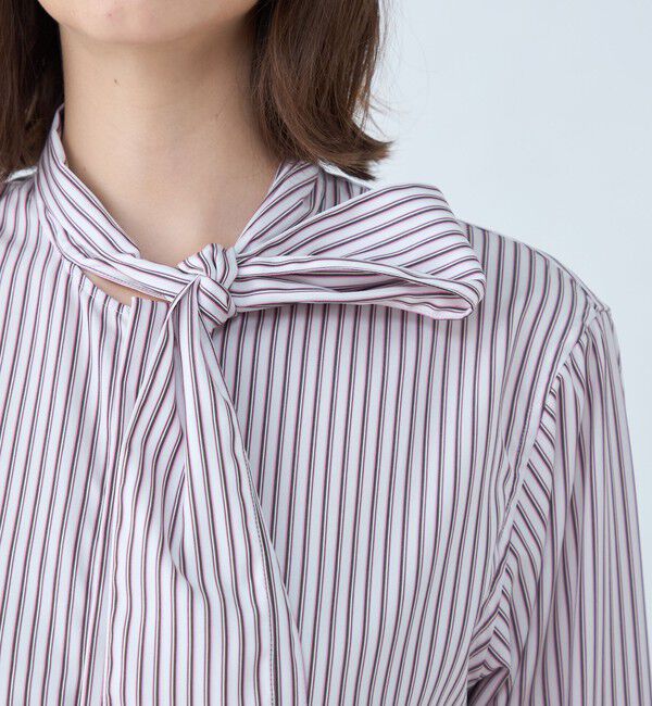 MACPHEE「コットンブロード ボウタイシャツ」|シャツ・ブラウス|