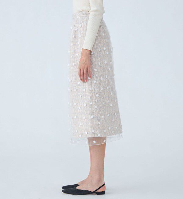 Ballsey「ラッピングツイード Iラインスカート」|タイト|