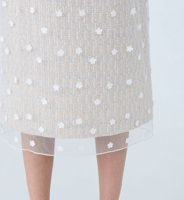 Ballsey「ラッピングツイード Iラインスカート」|タイト|