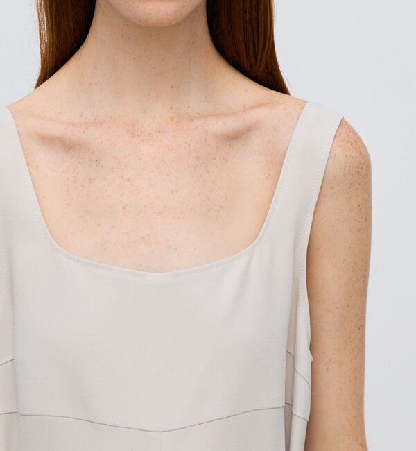 BACCA「ジョーゼットサテン ベルテッドジャンプスーツ」|オールインワン|