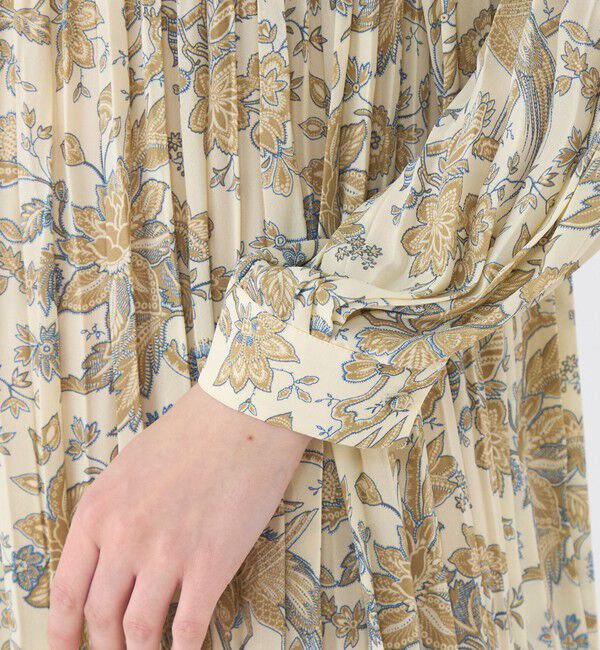 SOULEIADO「ポリエステルプリント プリーツワンピース」|ワンピース|