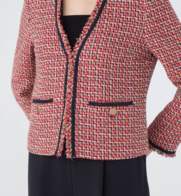 Ballsey「Acerola Vネックジャケット」|ノーカラージャケット|