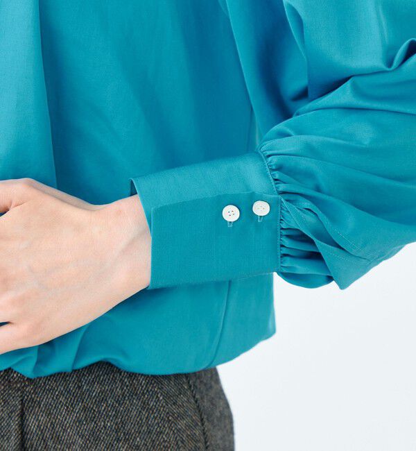 Ballsey「コットンシルクサテン 2-wayボウタイブラウス」|シャツ・ブラウス|