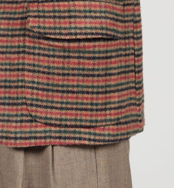 TOMORROWLAND MENS「シルクガンクラブチェック シングルブレステッド2Bジャケット」|テーラードジャケット|