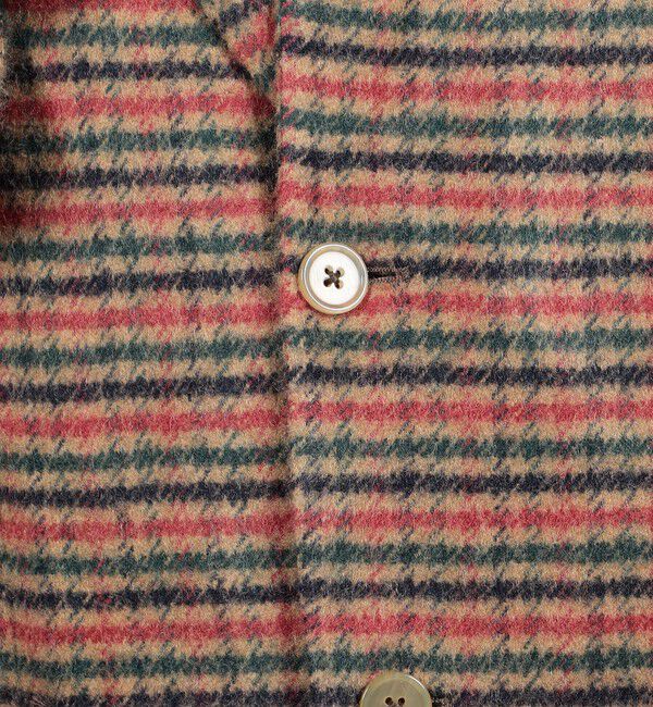 TOMORROWLAND MENS「シルクガンクラブチェック シングルブレステッド2Bジャケット」|テーラードジャケット|