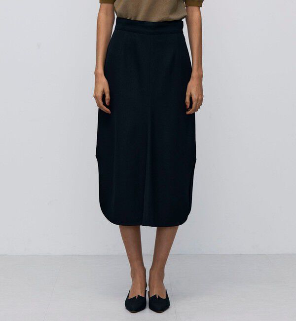 BACCA「ウールギャバジン フレアミディスカート」|フレア|