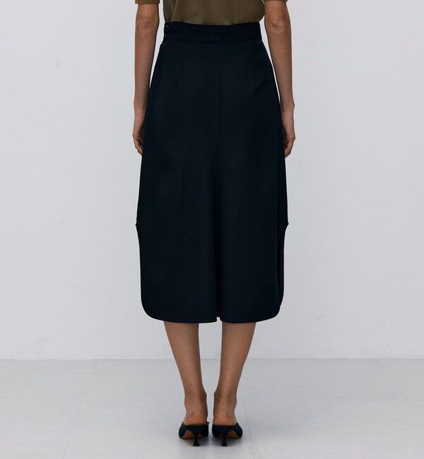 BACCA「ウールギャバジン フレアミディスカート」|フレア|