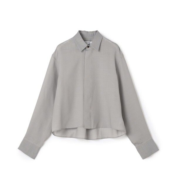 Edition「ウールビエラ クロップドシャツ」|シャツ・ブラウス|13 ライトグレー