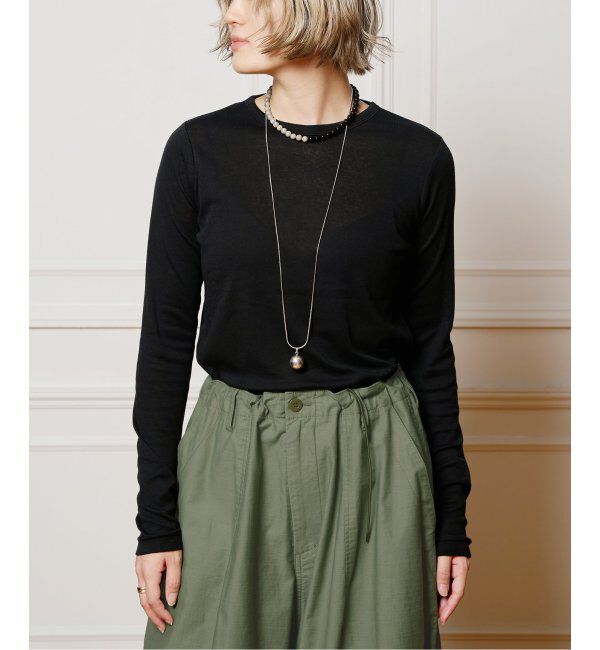 IENA LA BOUCLE「IENA LA BOUCLE シアーフライスロングスリーブTシャツ」|Tシャツ・カットソー|