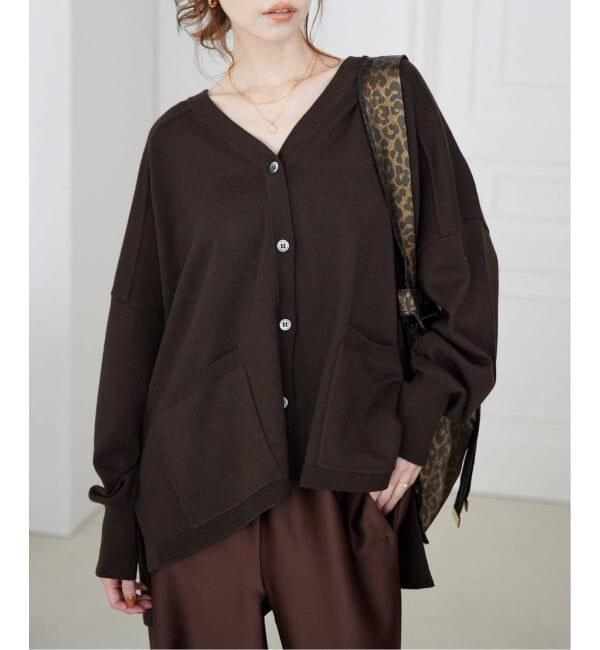 SLOBE IENA「《追加》ウォッシャブルワイドシルエットカーディガン」|カーディガン|