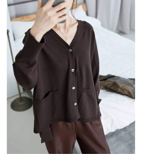 SLOBE IENA「《追加》ウォッシャブルワイドシルエットカーディガン」|カーディガン|