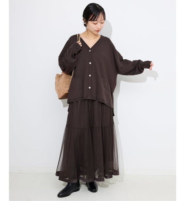 SLOBE IENA「《追加》ウォッシャブルワイドシルエットカーディガン」|カーディガン|