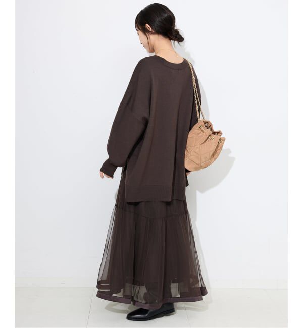 SLOBE IENA「《追加》ウォッシャブルワイドシルエットカーディガン」|カーディガン|